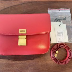 100% Authentic Celine Box (Medium) in Coral with Original Tags - Great Used Cond